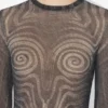 Czarna bluzka w spirale Topy Czarna bluzka w spirale Topy