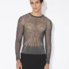 Czarna bluzka w spirale Topy Czarna bluzka w spirale Topy