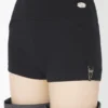 Czarne mini-szorty z podwiązkami Czarne mini-szorty z podwiązkami