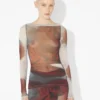 Czerwona topa z nadrukiem „Blurry Roses” Czerwona topa z nadrukiem „Blurry Roses”
