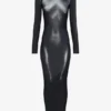 Długa srebrna sukienka Body Dust Długa srebrna sukienka Body Dust