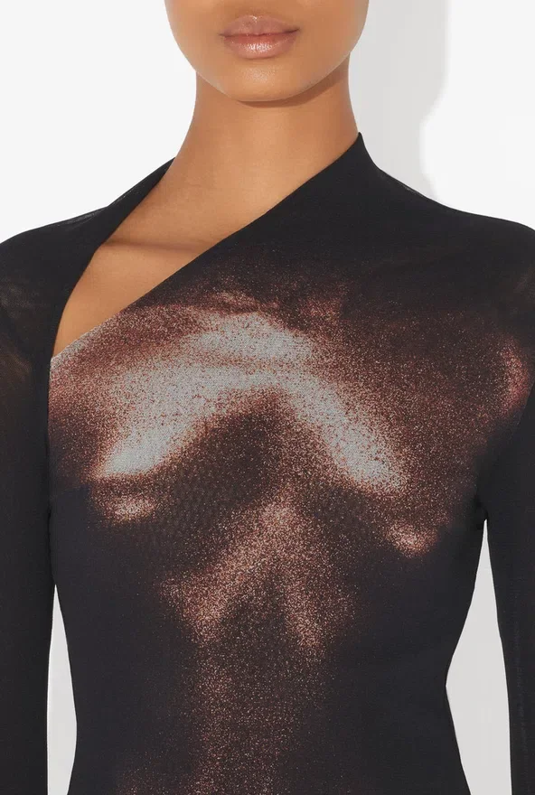 Krótki top „Body Dust” w kolorze brązowym Krótki top „Body Dust” w kolorze brązowym