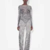 Re-Edition – granatowa bluzka z efektem Body Morph Re-Edition – granatowa bluzka z efektem Body Morph