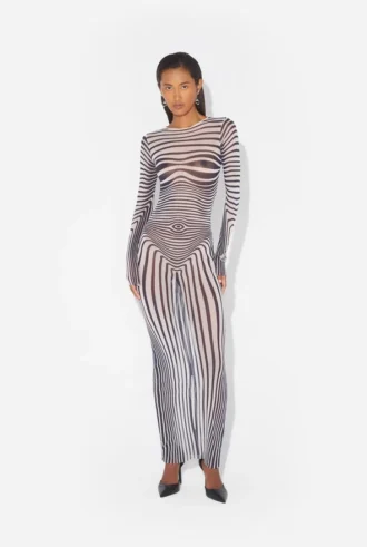 Re-Edition – granatowa sukienka Body Morph
