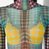 Re-Edition – niebieska koszulka Mesh Print w kropki