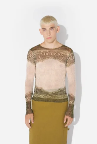 Re-Edition – zielony top z motywem kartusza Re-Edition – zielony top z motywem kartusza