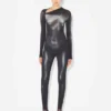 Srebrny Body z nadrukiem „Body Dust” Srebrny Body z nadrukiem „Body Dust”