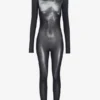 Srebrny Body z nadrukiem „Body Dust” Srebrny Body z nadrukiem „Body Dust”